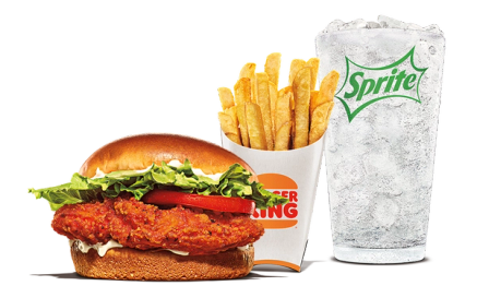St. Catharines ON Burger King Spicy Crispy Chicken Sandwich Medium Combo