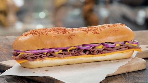 St. Catharines ON Mr Sub Large Roast Beef & Cheddar Sub