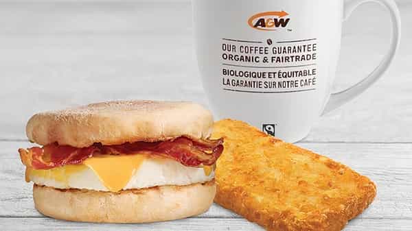 St. Catharines ON A&W English Muffin Bacon & Egger Combo