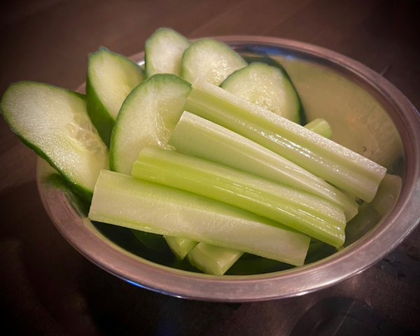 St. Catharines ON The Works Craft Burgers & Beers SIDE CUKES & CELERY