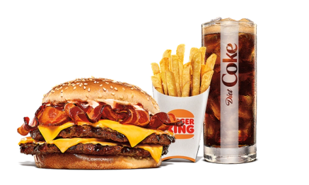 St. Catharines ON Burger King BBQ Bacon King Medium Combo