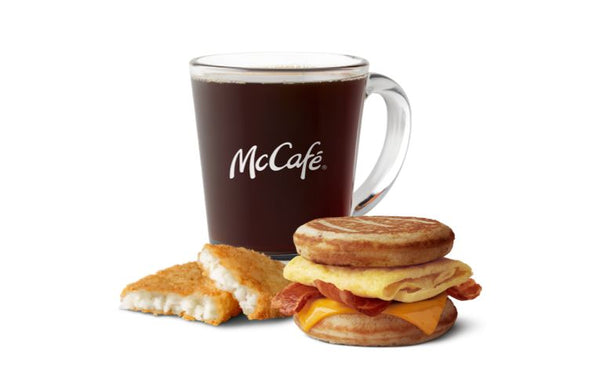 St. Catharines ON McDonald's Bacon, Egg & Cheese McGriddles Extra Value Meal [560.0 Cals]