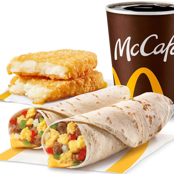 St. Catharines ON McDonald's 2 Breakfast Burritos Extra Value Meal [750.0 Cals]
