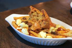 St. Catharines ON Bro's pizza & Wings Samosa Poutine