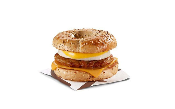 St. Catharines ON McDonald's Everything Sausage 'N Egg Bagel [610.0 Cals]