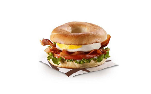 St. Catharines ON McDonald's Plain Egg BLT Bagel Extra Value Meal [713.0 Cals]