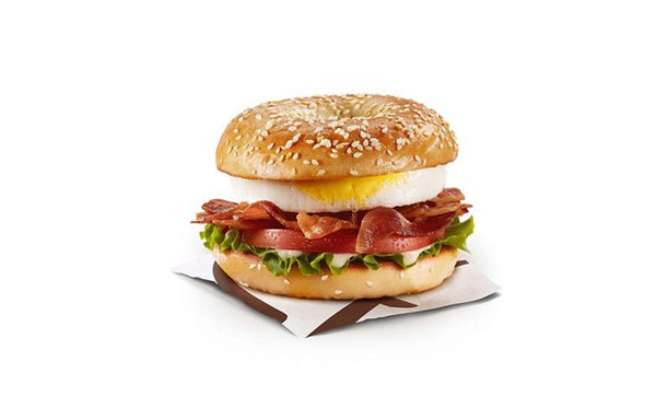 St. Catharines ON McDonald's Sesame Egg BLT Bagel Extra Value Meal [733.0 Cals]