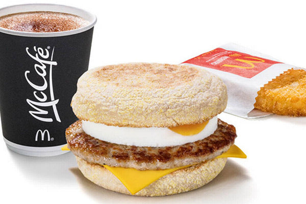 St. Catharines ON McDonald's Sausage 'N Egg McMuffin Extra Value Meal [590.0 Cals]