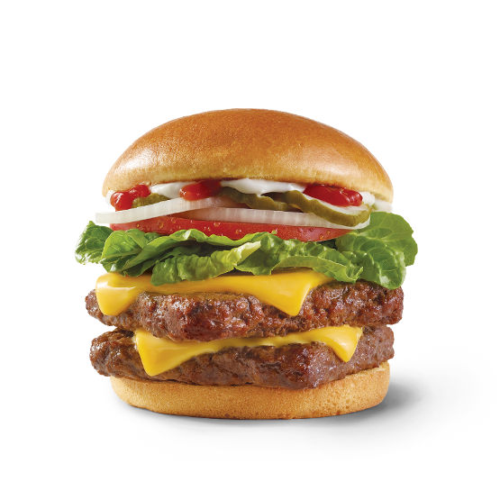 Hinton AB Wendy's Dave's Double® Hamburger with cheese Sandwich