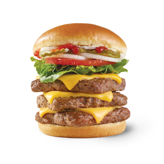 Hinton AB Wendy's Dave's Triple® Hamburger with cheese Sandwich