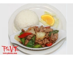 Nanaimo Pho VTa Vietnamese Restaurant Com Ga Xao Xa Ot - Stir fry spicy lemongrass chicken on rice