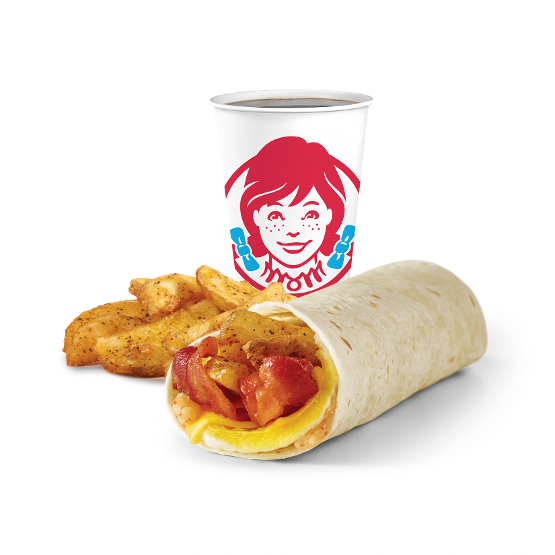 Hinton AB Wendy's New Bacon Breakfast Wrap (Combo) - served until 10:30 am only