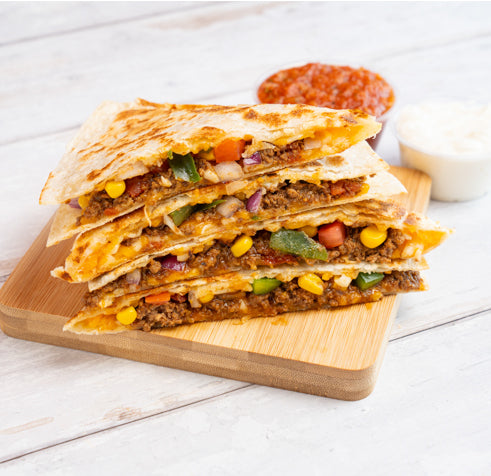 Hinton BarBurrito Ground Beef Quesadilla