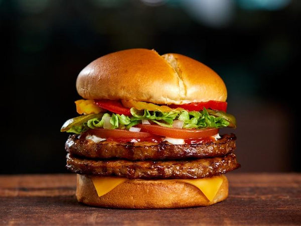 Oshawa Harvey's Double Original Burger with Cheese & Bacon