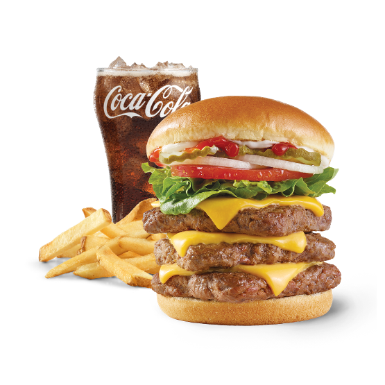 Hinton AB Wendy's Dave's Triple® Hamburger with cheese Combo