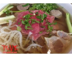 Nanaimo Pho VTa Vietnamese Restaurant Pho tai, Gan - Rare beef slices and tendon