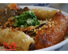 Nanaimo Pho VTa Vietnamese Restaurant Bun Cha Gio, Nem Nuong - Vermicelli with spring rolls and grilled Vietnamese cured pork