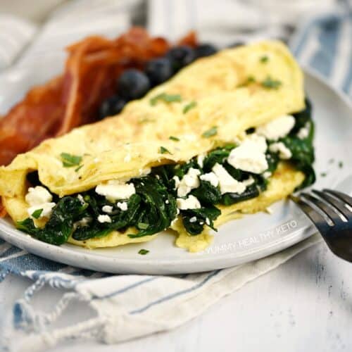 Oshawa Sherry's Diner Baby Spinach and Feta Oemelette