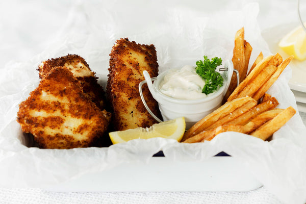 Oshawa Sherry's Diner Halibut Fish on Kaiser & Frie