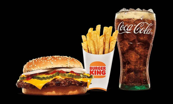 Hinton Burger King Single Quarter Pound King medium combo