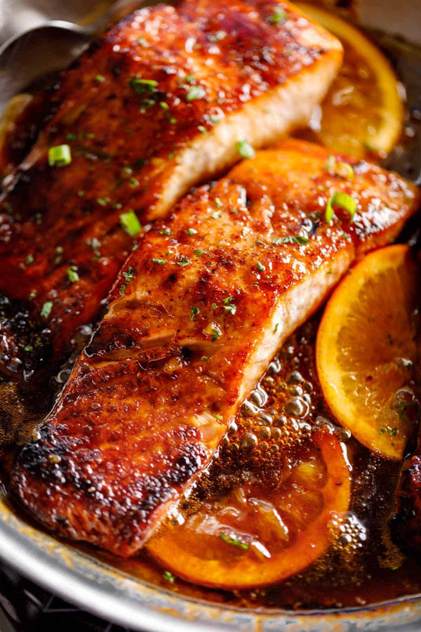 MR MIKES SteakhouseCasual Oven Roasted Citrus Glazed Salmon