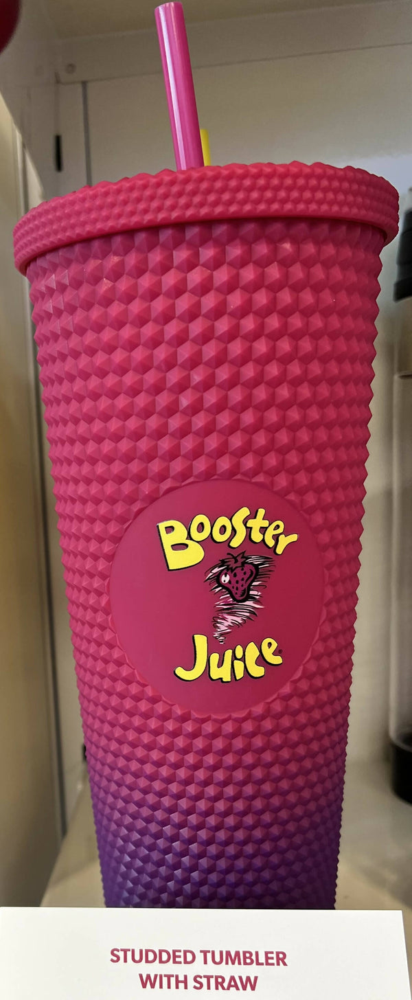 Hinton Booster Juice Studded tumbler with straw