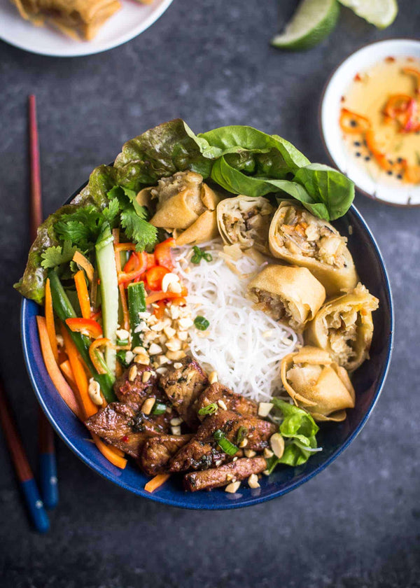 Pho Tasty Five Colour Vermicelli Bowl - Tom, Bo, Ga, Nem Nuong Va Cha Gio