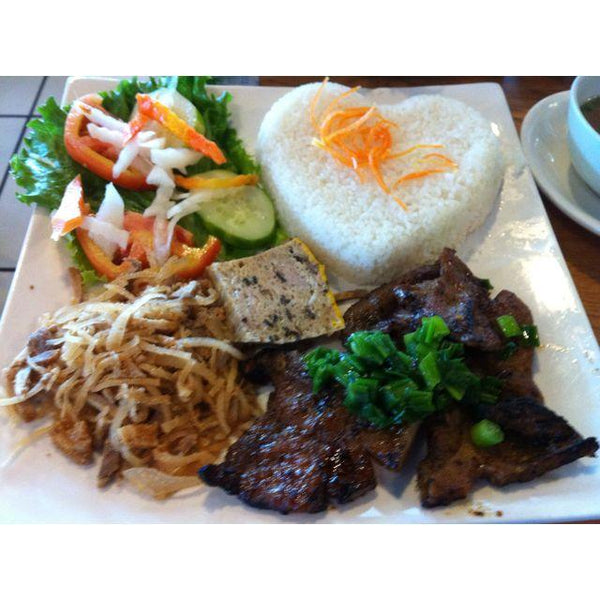 Pho Tasty Grilled Meat, Shredded Pork, And Egg On Rice - Com Thjt Nuong, Bi, Trung