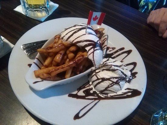 The Canadian Brewhouse Caramel Chocolate Dessert Poutine