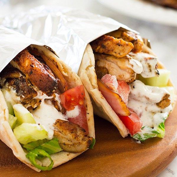Oshawa Tybah's Kebab Pita Combo Beef and Chicken Shawarma