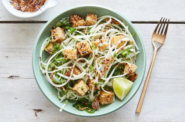 Pho Tasty Vegetable Stir-Fried With Tofu And Rice Noodles