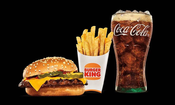 Hinton Burger King Cheeseburger medium combo