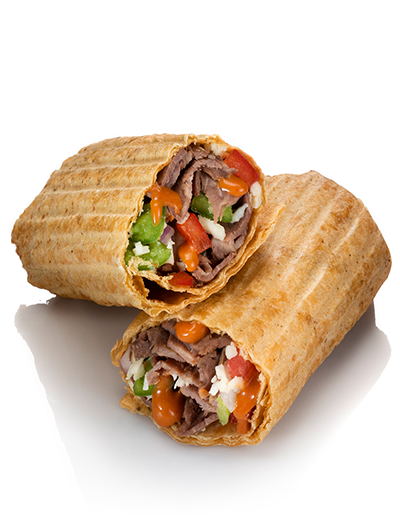 Hinton Booster Juice Chipotle steak wrap 