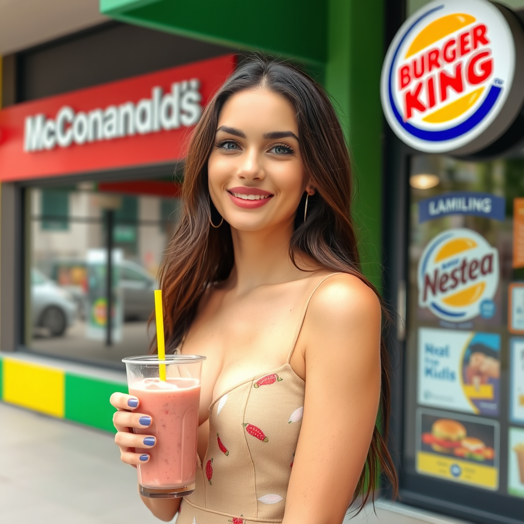 “Unleashing the Battle of the Straws: McDonald’s Real Fruit Smoothie vs. Burger King’s Nestea – A Refreshing Showdown!”